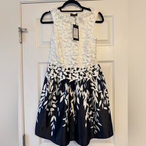 Elegant Black and White Mini Dress